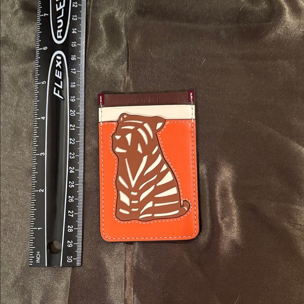 Orange and Brown Card Holder for your phone - Picture 1 of 3